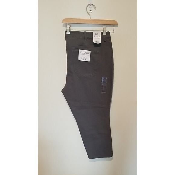 Gloria Vanderbilt Amanda Slimming Jeans Women sz 24W Short Gray Stretch Pants - Picture 2 of 14